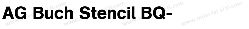 AG Buch Stencil BQ字体转换